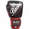 guantes de boxeo de piel, cierre con velcro, color rojo y negro