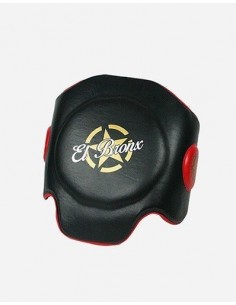 protector ventral de piel, color negro