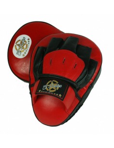 manopla de piel color rojo