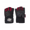 guantes para fitness, color negro y rojo