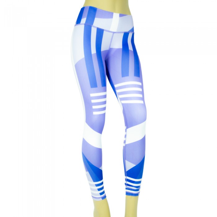 leggings par fitness, color azul y morado