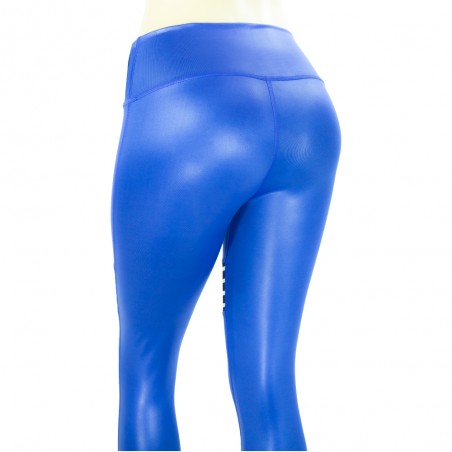 leggins para mujer fitness, color azul metal de la marca el bronx