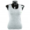 camiseta de mujer fitness gris el bronx