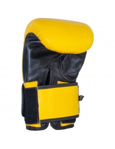 guantillas para saco de piel, cierre con velcro, color amarillo 2