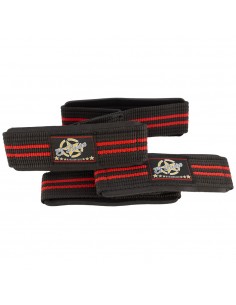 Tira doble para levantamiento de peso, color rojo y negro