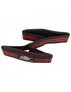 Tira doble para levantamiento de peso, color rojo y negro 2