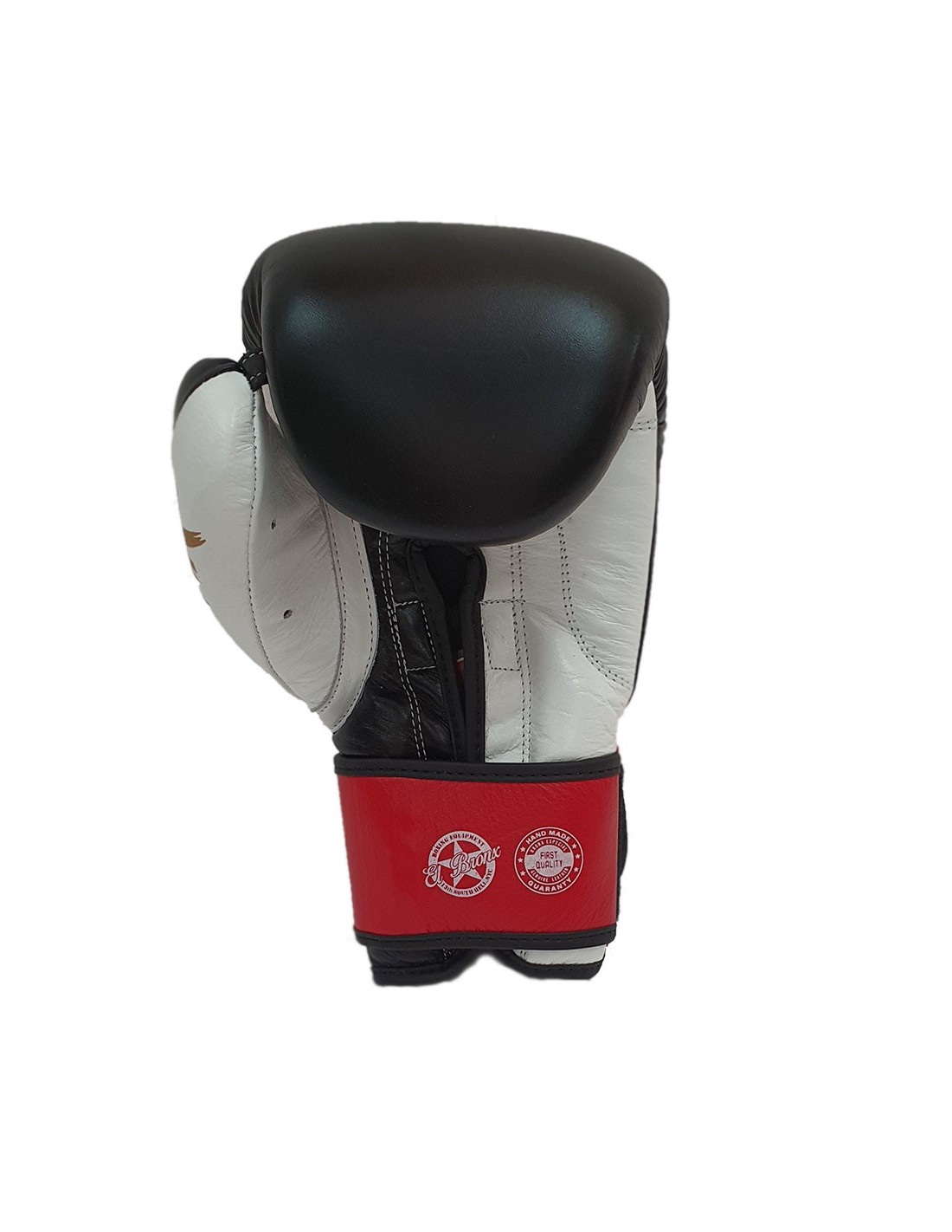 guantes de boxeo de piel, cierre de velcro, color blanco y negro guantes de boxeo de piel, cierre de velcro, color blanco y negro