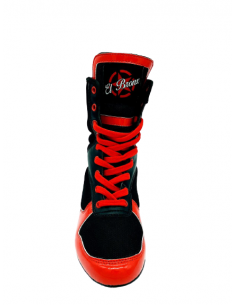botas de boxeo para competición de caña alta color rojo el bronx 2
