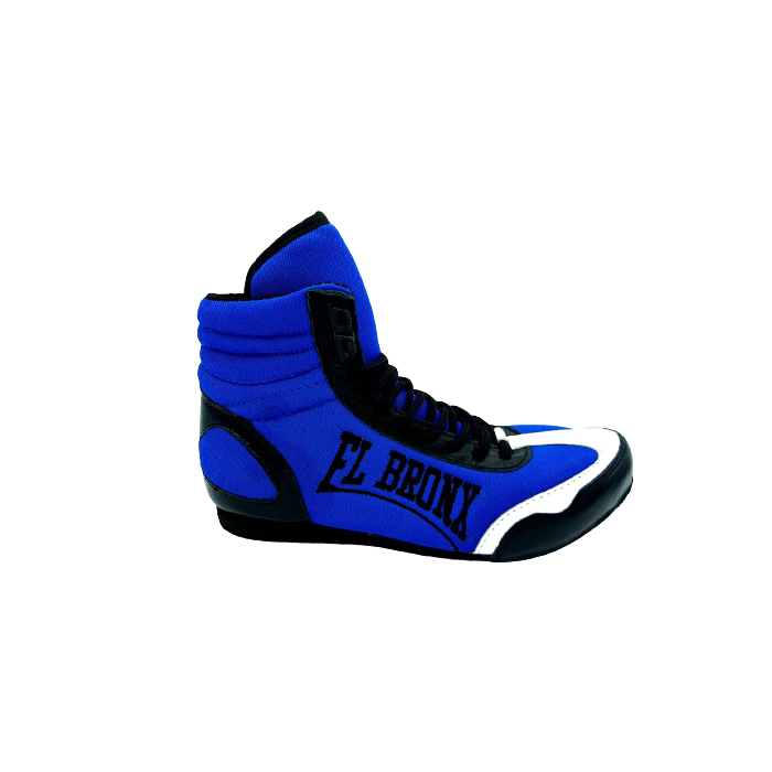 botas de competicion de boxeo azul royal el bronx