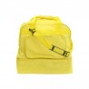 bolsa zapatillero amarillo, con varios compartimentos