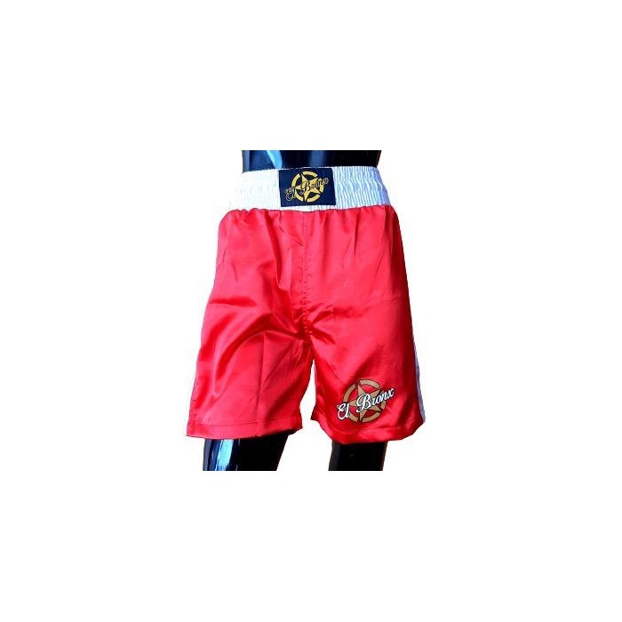 pantalon de boxeo de el bronx en color rojo de cintura elastica