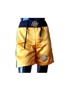 pantalón boxeo infantil profesional oro