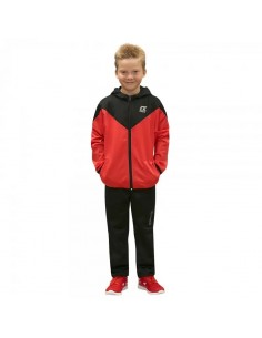 chándal de niño completo de color negro y rojo