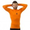 camiseta térmica manga larga de hombre color naranja