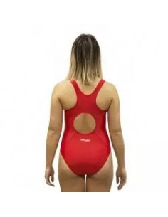 bañador de mujer enterizo de color rojo 2