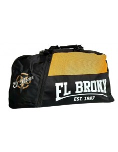 bolsa de deporte de nylon, negro y amarillo el bronx