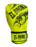 guantes de boxeo de piel sintética, color amarillo fluor
