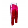 pantalon largo de saten en color rojo de el bronx para kickboxing , full contact y deportes de contacto