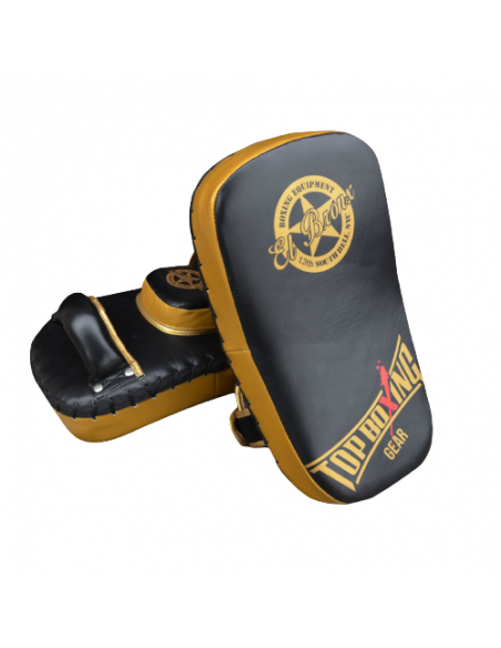 paos de artes marciales, de el bronx en color negro y dorado top boxing