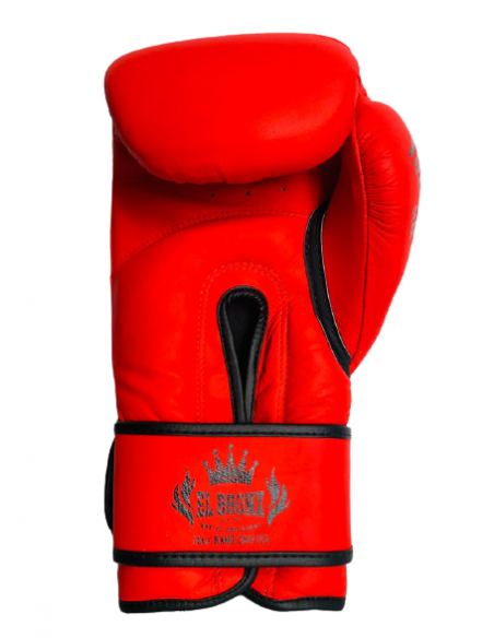 guante de piel arts boxing color rojo mate de el bronx
