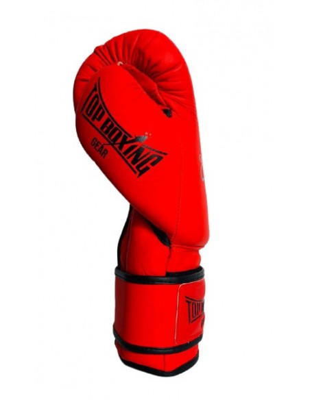 guante de piel arts boxing color rojo mate de el bronx