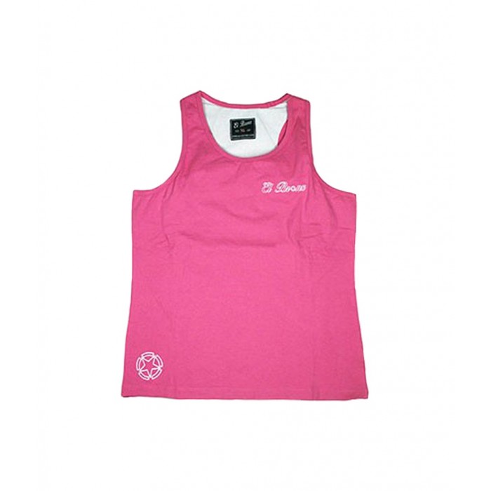 camiseta fitnes con sujetador incluido color rosa de el bronx