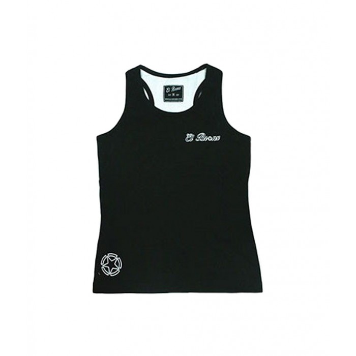 camiseta mujer fitness con sujetador incluido negro el bronx