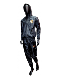 traje sauna negro con cremallera y bolsillos 2