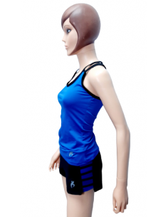 shorts deportivo, color negro  y azul de el bronx 2