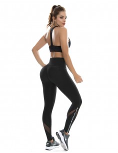 leggins + top deportivo color negro, moda colombiana el bronx 2