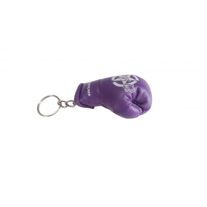 llavero guante de boxeo color púrpura